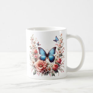 Personalisierter Glücklicher Geburtstag Schmetterl Kaffeetasse