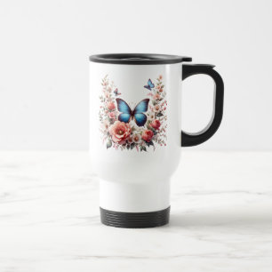 Personalisierter Glücklicher Geburtstag Schmetterl Reisebecher