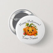 Personalisierter glücklicher Halloween-Button, ben Button (Vorne & Hinten)