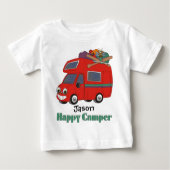 Personalisierter glücklicher Lagerbewohner-T - Baby T-shirt (Vorderseite)