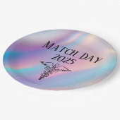 Personalisierter glücklicher Match Day 2025 Doktor Pappteller (Schrägansicht)