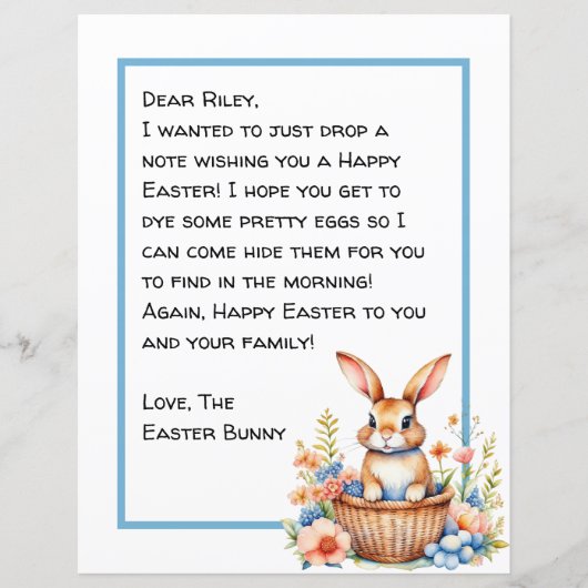 Personalisierter glücklicher Ostersonnenbrief (Vorderseite)