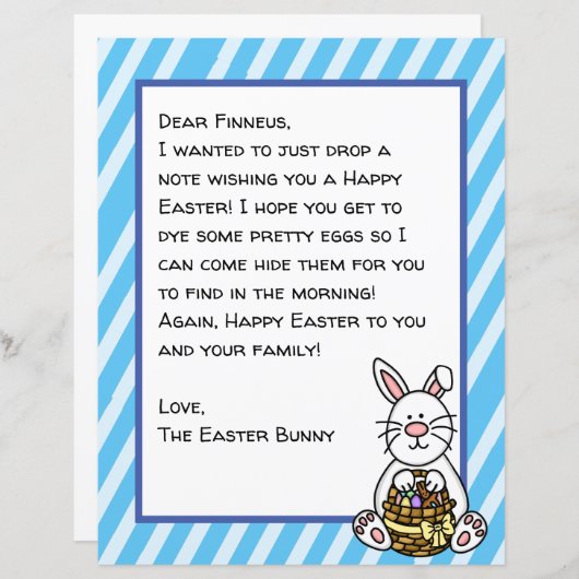 Personalisierter glücklicher Ostersonnenbrief (Vorne/Hinten)