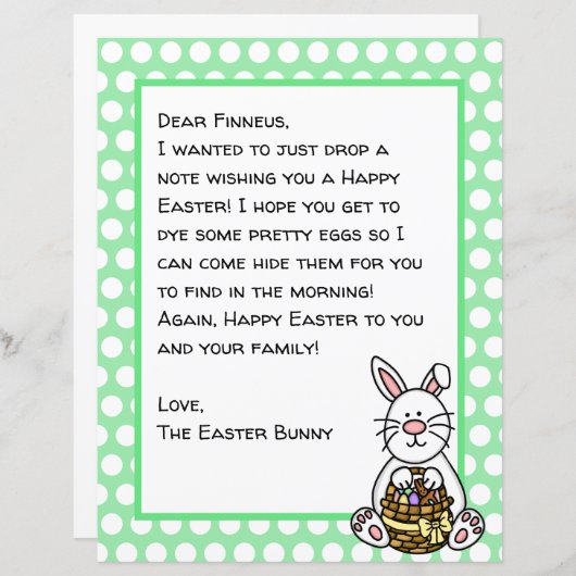 Personalisierter glücklicher Ostersonnenbrief (Vorne/Hinten)