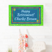 Personalisierter glücklicher Ruhestand Banner (Insitu)