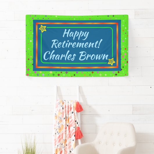 Personalisierter glücklicher Ruhestand Banner (Insitu)