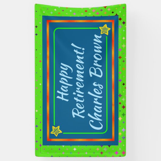 Personalisierter glücklicher Ruhestand Banner (Vertikal)