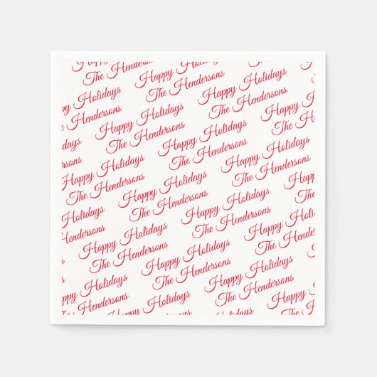 Personalisierter glücklicher Urlaub Serviette (Vorderseite)