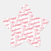 Personalisierter glücklicher Urlaub Stern-Aufkleber (Vorderseite)