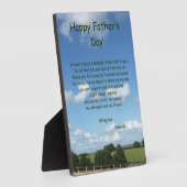 Personalisierter glücklicher Vatertag Fotoplatte (Seite)