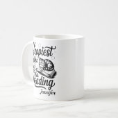 Personalisierter Glücklichsten, wenn ich Bücherwur Kaffeetasse (Vorderseite Links)