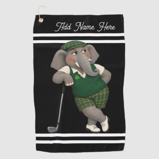 Personalisierter Glückselefant Golfhandtuch