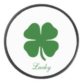 Personalisierter Glücksklee Eishockey Puck (Vorderseite)