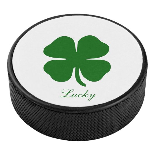 Personalisierter Glücksklee Eishockey Puck (3/4)