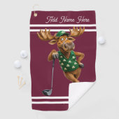 Personalisierter Glücksmoose Golfhandtuch (Insitu)