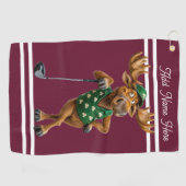 Personalisierter Glücksmoose Golfhandtuch (Horizontal)
