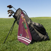 Personalisierter Glücksmoose Golfhandtuch (Gras)