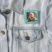Personalisierter Glückwunsch Geburtsname und Alter Button (Beispiel)