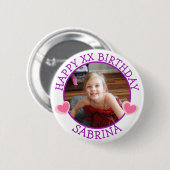 Personalisierter Glückwunsch Geburtsname und Alter Button (Vorne & Hinten)