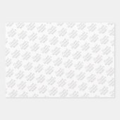 Personalisierter Glückwunsch Name, Silver on White Geschenkpapier Set (Vorderseite)