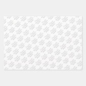 Personalisierter Glückwunsch Name White on Silver Geschenkpapier Set (Vorderseite 2)