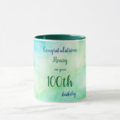 Personalisierter Glückwunsch zum 100. Geburtstag Tasse (Zentrum)