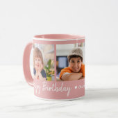 Personalisierter Glückwunsch zum Geburtstag 3 Foto Tasse (Vorderseite Links)