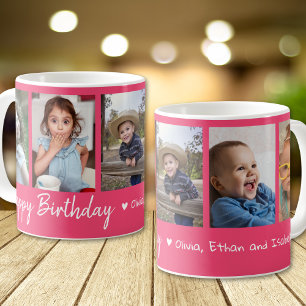 Personalisierter Glückwunsch zum Geburtstag 5 Foto Kaffeetasse