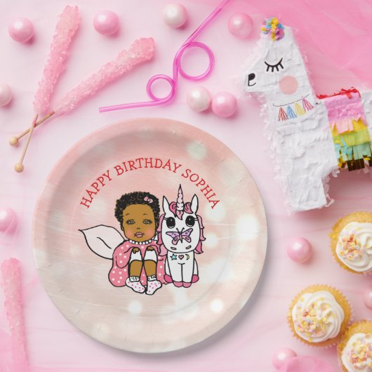 Personalisierter Glückwunsch zum Geburtstag Fairy Pappteller (Party)