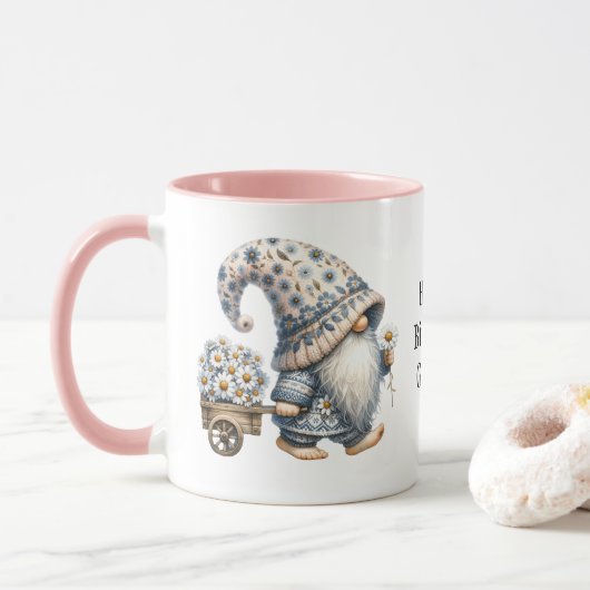 Personalisierter Glückwunsch zum Geburtstag Gnomes Tasse (Mit Donut)