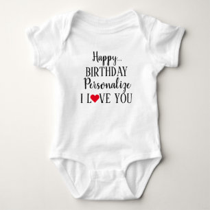 Personalisierter Glückwunsch zum Geburtstag I Lie Baby Strampler