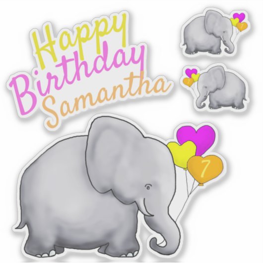 Personalisierter Glückwunsch zum Geburtstag Niedli Aufkleber (Vorderseite)