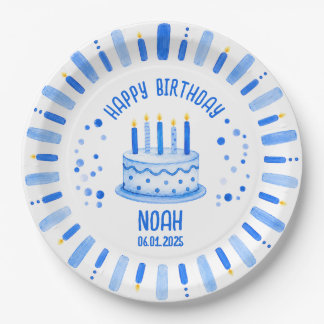 Personalisierter Glückwunsch zum Geburtstag Papier Pappteller