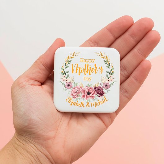 Personalisierter Glückwunsch zum Muttertag Blumenm Magnet