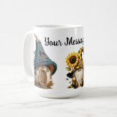 Personalisierter Gnom-Garten Kaffeetasse (Vorderseite Links)