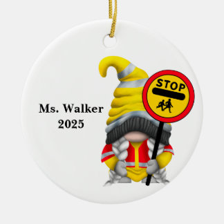 Personalisierter Gnom-Schulwegbegleiter Keramik Ornament