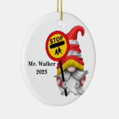Personalisierter Gnom-Schulwegbegleiter Keramik Ornament (Rechts)