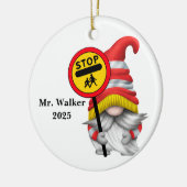 Personalisierter Gnom-Schulwegbegleiter Keramik Ornament (Links)