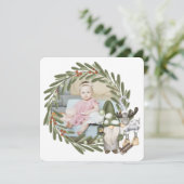 Personalisierter Gnome-Foto Feiertagskarte (Stehend Vorderseite)