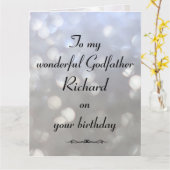 Personalisierter Godvater Geburtstag Karte (Gelbe Blume)