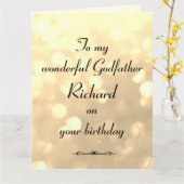 Personalisierter Godvater Geburtstag Karte (Gelbe Blume)