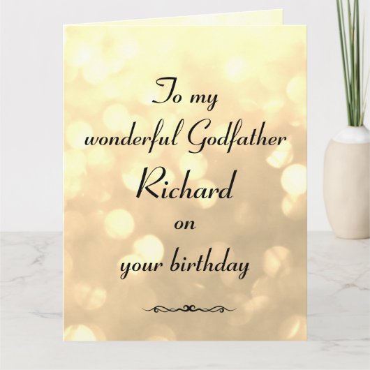 Personalisierter Godvater Geburtstag Karte (Vorderseite)