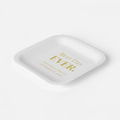 Personalisierter Gold Best Day Pappteller (Gewinkelt)