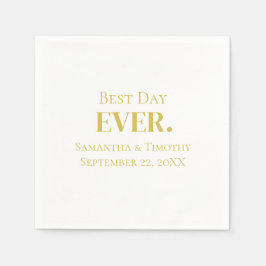 Personalisierter Gold Best Day Serviette