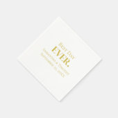 Personalisierter Gold Best Day Serviette (Ecke)