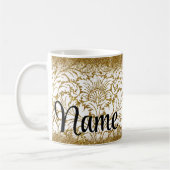 Personalisierter Gold Design Coffee Tasse Cup (Links)