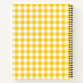Personalisierter Gold-Gingham-Lehrer Notizblock (Rückseite)