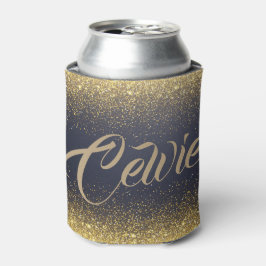 Personalisierter Gold-Glitzer | Can Cooler Dosenkühler