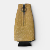 Personalisierter Gold Glitzer Hochzeitsflasche coo Flaschenkühler (Rückseite)