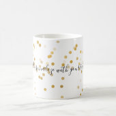 Personalisierter GoldConfetti Kaffeetasse (Mittel)